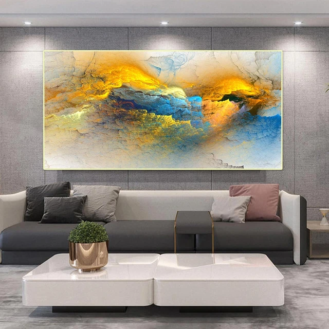 Abstract Art Canvas Painting Colorful Clouds Modern Wall Pictures, Big Size  Canvas Art Prints Poster For Living Room Home Decor
