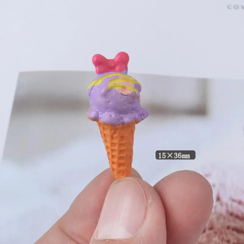 Конус мороженого дополнение для декора Slime Lizun моделирование Diy полимерный материал наполнитель слизи Шарм аксессуары набор игрушек для детей - Цвет: 2 pcs E