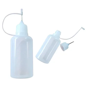 

10PC 50ML Squeezable Empty Liquid Dropper Filler Bottle Needle Tip With Cap