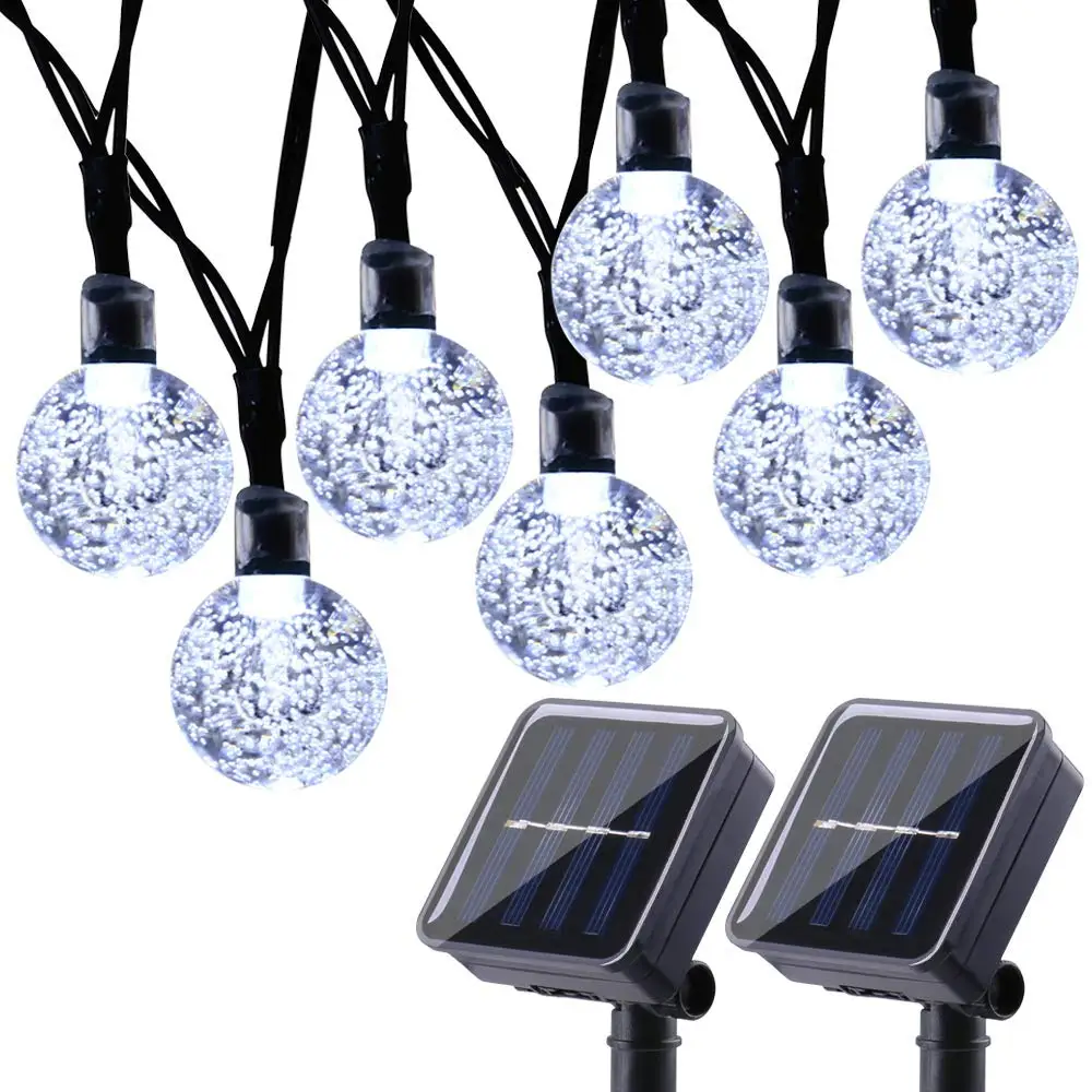 Светодиодный светильник на солнечной батарее, 6 м, высокое яркое наружное освещение, водонепроницаемый Сказочный свет, струны для рождественской вечеринки, Декоративная гирлянда