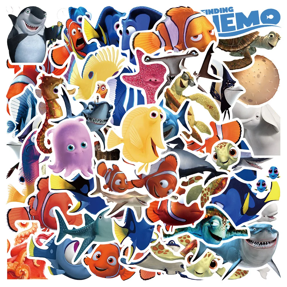 10/30/50pcs Disney Finding Nemo Stickers Kids Toy Laptop DIY Guitar Phone Luggage Scrapbook Fridge Diary Cartoon Decals Sticker | Игрушки и