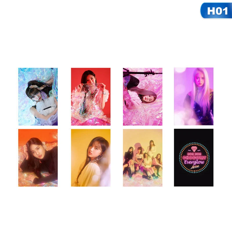Набор корейских KPOP Everglow набор альбомов двухсторонний маленький набор карт ПВХ карты самодельные LOMO карты фото карты