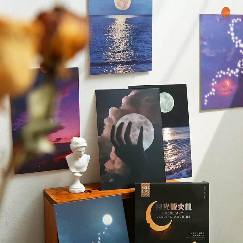 30 Pcs/Set Moonrise Kingdom Series Postcard INS Style Scenery Greeting Cards Message Blessing Card Gift Stationery