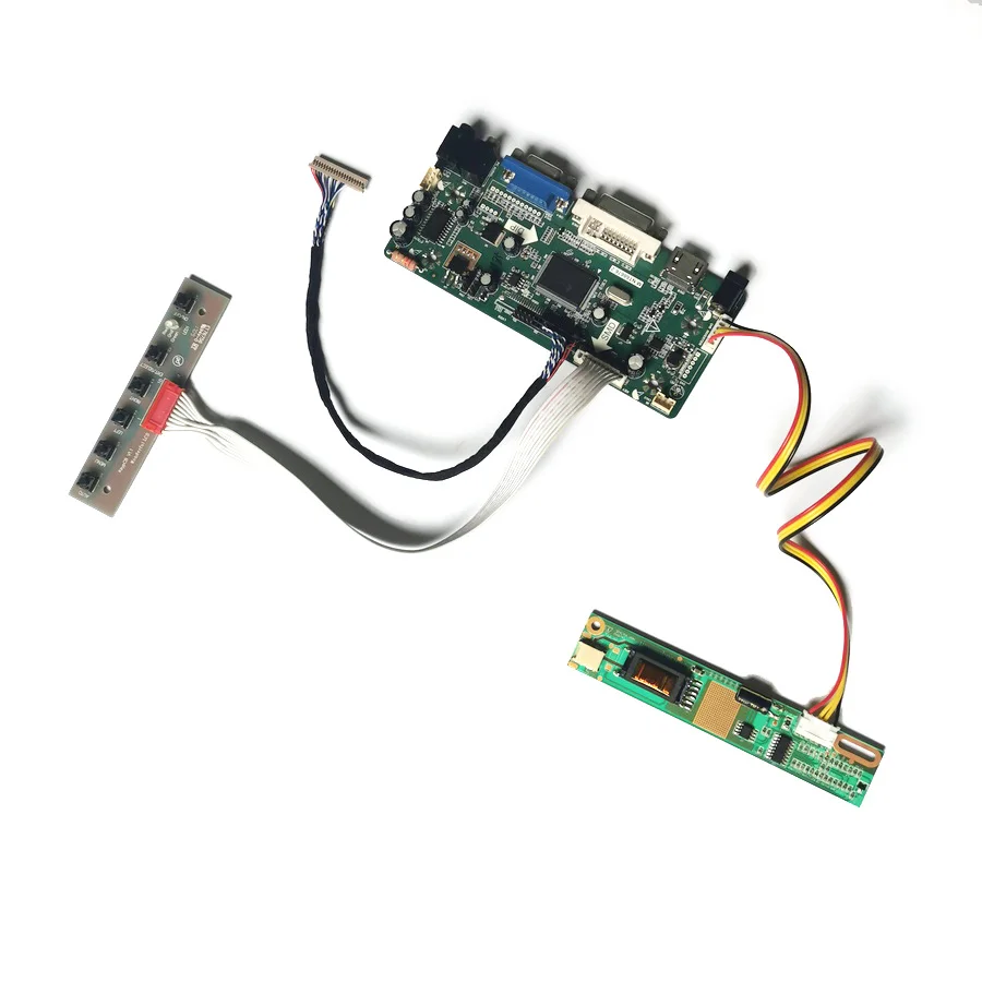 Pantalla de 1024x768 M.NT68676 VGA + DVI 1CCFL para N150X1/N141X101/N141X201/N141X203/N141X204 LVDS, kit de controlador de pantalla de 20 pines