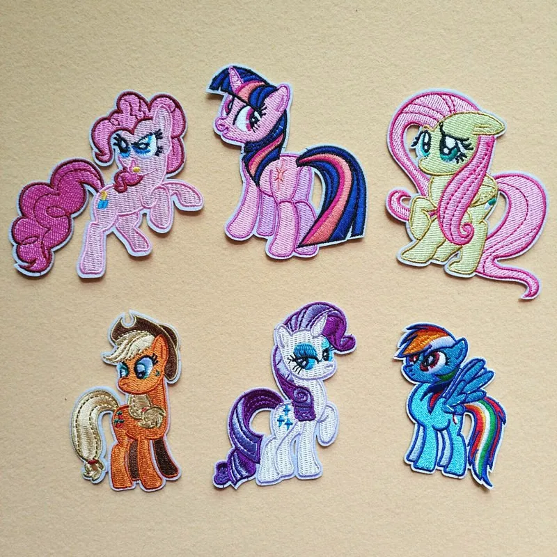 

20pcs/lot Embroidery Patches Clothing Decoration Accessories Cute Animals Unicorn Horse Diy Iron Heat Transfer Applique