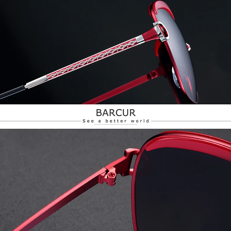 BARCUR Gradient Sun glasses Women Polarized Sunlgasses for Women trending products