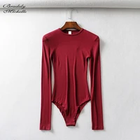 BRADELY MICHELLE Spring Autumn Women Casual Long-Sleeve O-neck Knitted Bodysuit Streetwear Skinny Elastic Jumpsuits - Image 5