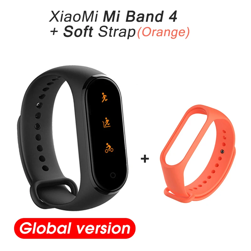 Xiaomi Mi Band 4 глобальная Версия смарт-браслет miband 4 браслет AMOLED экран Smartband фитнес Bluetooth 5,0 водонепроницаемые часы - Цвет: Global Package 3