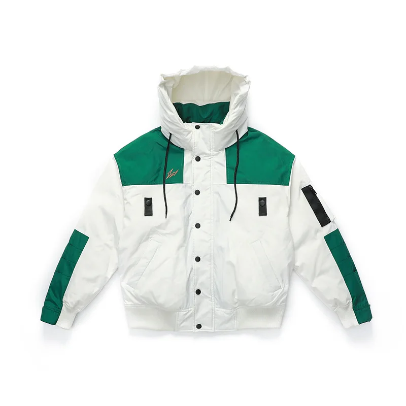 Высококачественный мужской зимний пуховик, пальто, толстый теплый короткий пуховик с капюшоном для мужчин, белый утиный пух, пуховые куртки