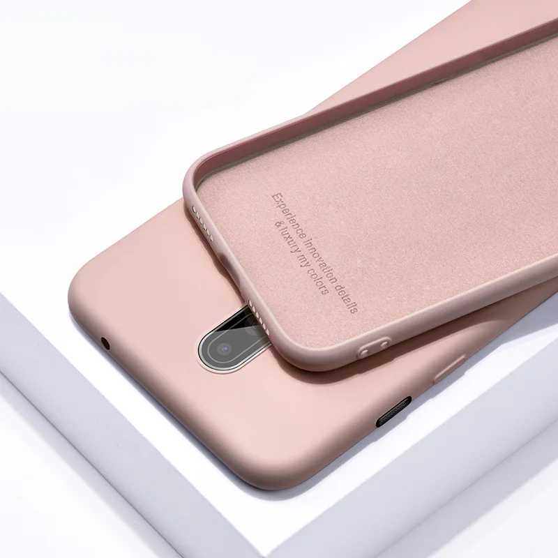 Pink Для Oneplus 7 Pro Чехол жидкий силиконовый мягкий ТПУ полный защитный чехол для Oneplus 7T 5T 6 6T Oneplus7 1+ 6 7Pro - Цвет: Pink