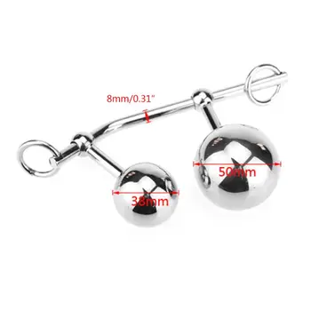 Female Anal Vagina Double Ball Plug In Steel Chastity Belts Rope Hook Sex Toy For Women Locking Chastity Belt 6