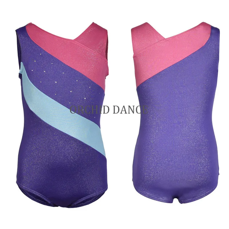 

Cheap Shiny Sleeveless Tank Wholesale Gymnastics Leotards
