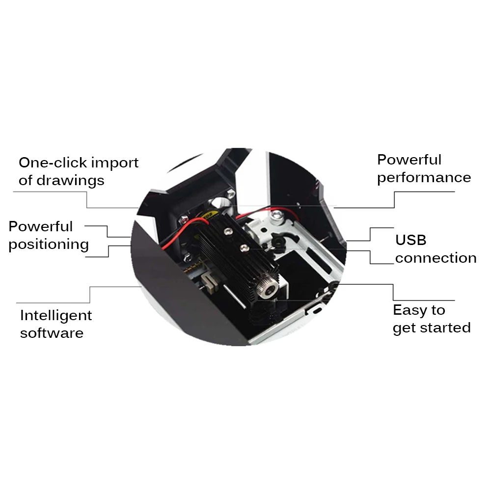 1000/2000/3000mW Mini Laser Engraver DIY Desktop CNC Router Laser Engraving Machine Marking Machine Cutter For Wood