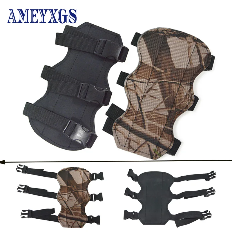 

1pc Archery Arm Guard PU+ Camou Cloth Restraint Protector Target Armband Adjustable Bow and Arrow Hunting Shooting Accessories