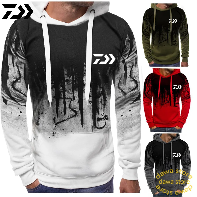 Limited Price for  Daiwa Thick Velvet Keep Warm Fishing Jacket Men Cotton Color Mixing Fish Clothes Spring Autumn Camp
