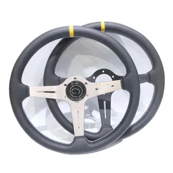 Spsld Refitting Racing 15 inch 360mm Flat Drift Steering Wheel /  Leather steering wheel