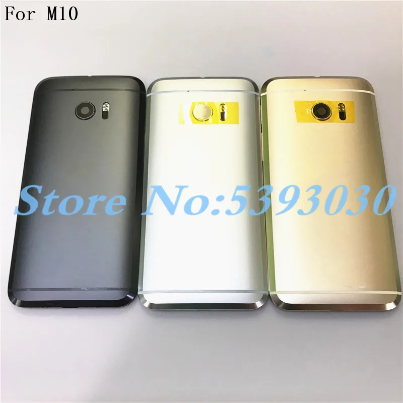 Back Battery Cover For HTC M10 Reas Housing Back Cover Door+power Volume Button Key+Camera Glass Lens Replacement