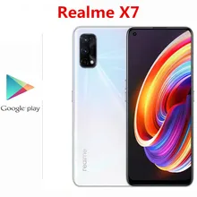 Original Realme X7 5G Mobile Phone 64.0MP +8.0MP+2.0MP+2.0MP+32.0MP 65W Super Charger 6.4" AMOLED 60HZ Mediatek 800U 8GB 128GB