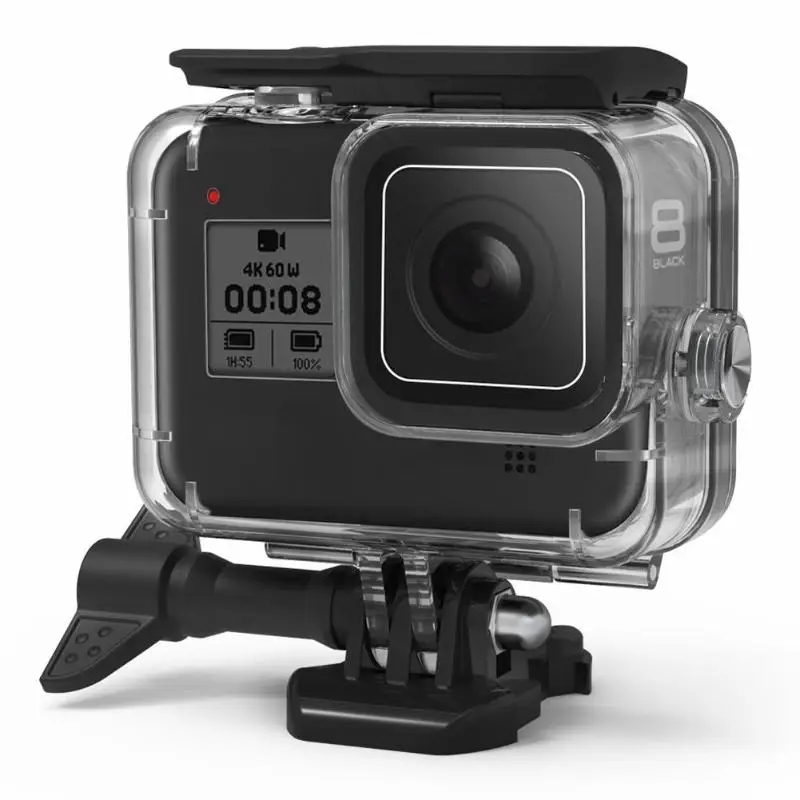 Для GoPro HERO 8 чехол для дайвинга Черный Защитный чехол водонепроницаемый корпус чехол для gopro 8 Спортивная камера водонепроницаемый чехол Аксессуары