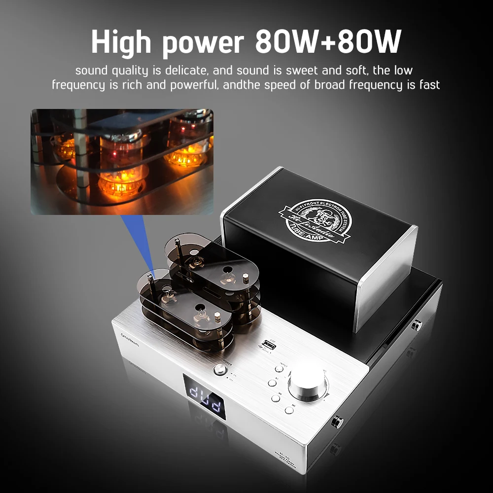 AIYIMA Bluetooth Amplifier Hifi Power Amplifiers 6P1 6N2 Vacuum Tube USB DCA Audio Amp DIY Subwoofer Sound Amplifier Board