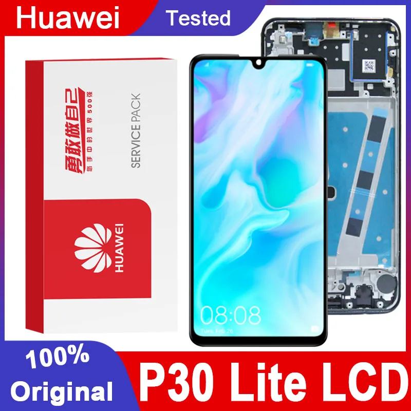 Оригинал испытания 2312*1080 дисплея Замена для Huawei P30 Lite Nova/4e ЖК дисплей с сенсорным экраном дигитайзер в сборе