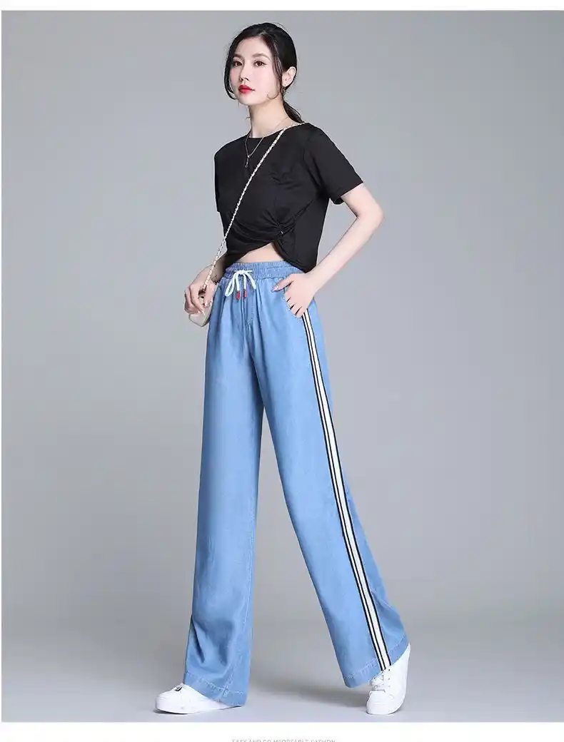 jeans with one skinny leg and one wide leg