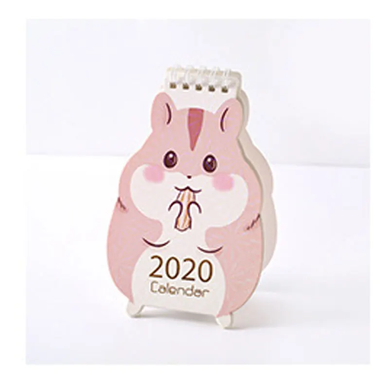 hamster Kawaii милый мини настольный календарь украшения календарь для офиса Note ежедневный график школы поставщика - Цвет: hamster