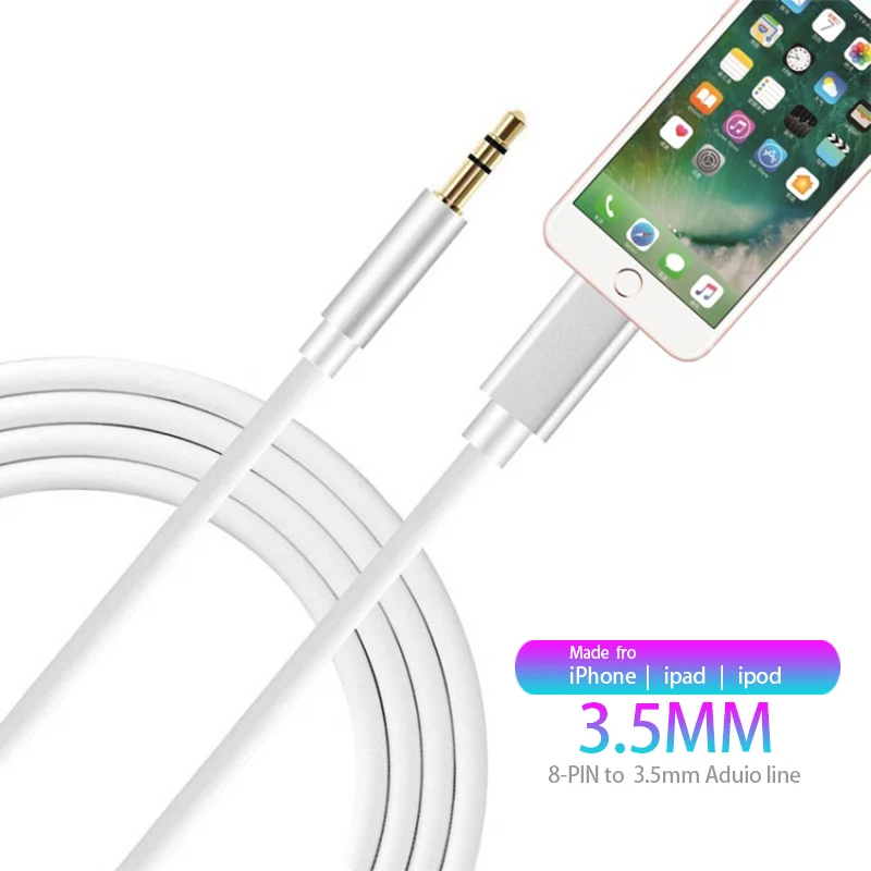 Aux-кабель для iPhone 3 5 мм адаптер автомобильного динамика наушников 13 12 11 Pro XS аудио