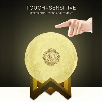 

Hot Sale Colorful Small Moonlight LED Night Light Moon Lamp Speaker Wireless Quran Bluetooth Speakers With Remote Control