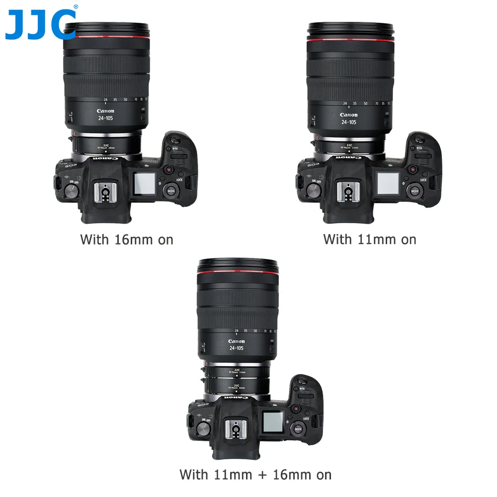 Conjunto de Tubo de Extensão Macro do Foco Automático da Montagem de Jjc Câmera sem Espelho do Quadro Completo e Lentes da Montagem de Canon rf para Canon Eos rp r rf - Image 5