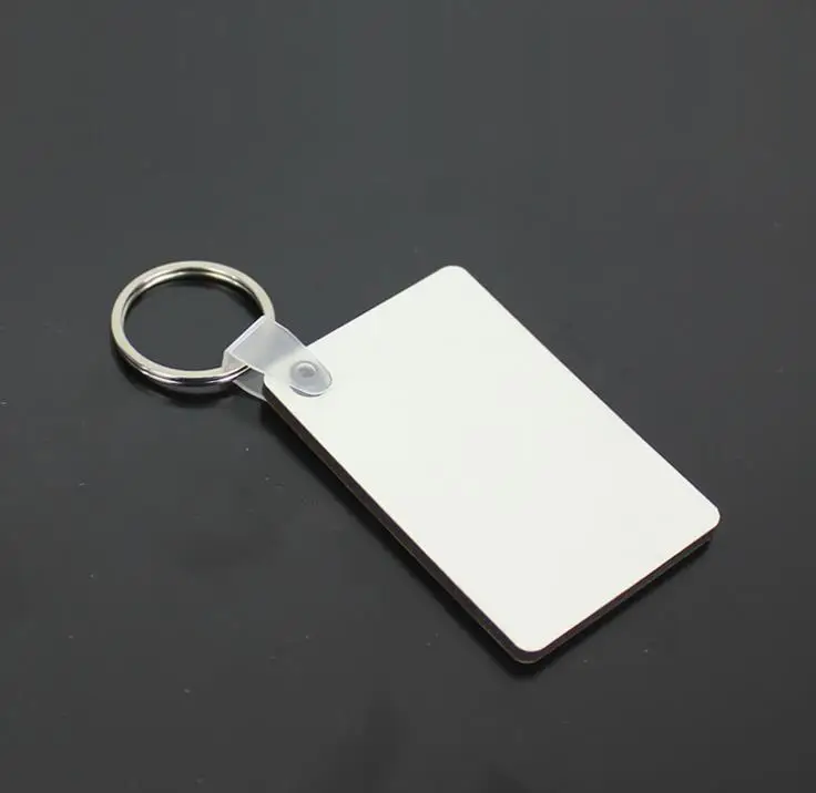 

600pcs Wholesale MDF Key Chain Wooden Hard Board Double Sided Printing Heat Transfer Keyring Blank Keychain Pendant for DIY SN