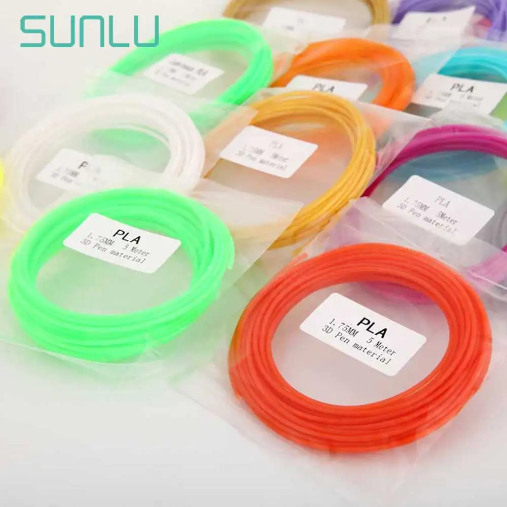 

SUNLU 3D Filament 100 Meters/20 Colors 1.75 mm PLA Material 3D PLA Filament For 3D Pen Refill Plastic 3D Pens Supplies Refill