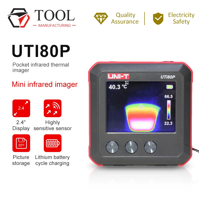 

UNI-T Mini Imager Infrared Thermal Imaging Instrument Fast Tracking Heating тепловизор Industrial Temperature Detection UTi80P