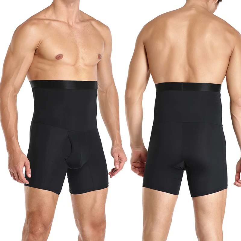

Mens Body Shaper Compression Shorts Boxer Brief Waist Trainer Belly Control Slimming Belt Modeling Girdle Anti Chafing Underwear