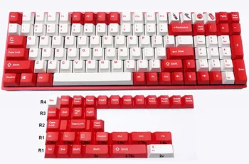 

Cola theme 132-key PBT dye-sublimated keycaps ANSI Cherry profile for 64 84 87 96 108 for Cherry MX switches mechanical keyboard