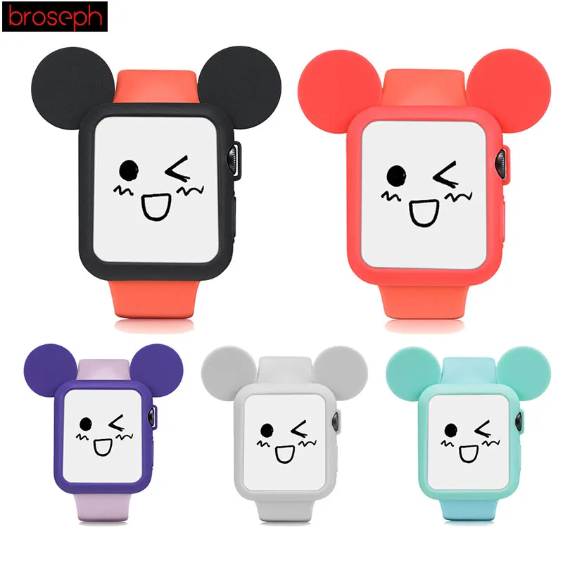 

Protective Case for Apple Watch Series 3 2 1 38mm 42mm Silicone Protector Case Cover for iWatch 3 Band 42mm 38mm Watch Cases