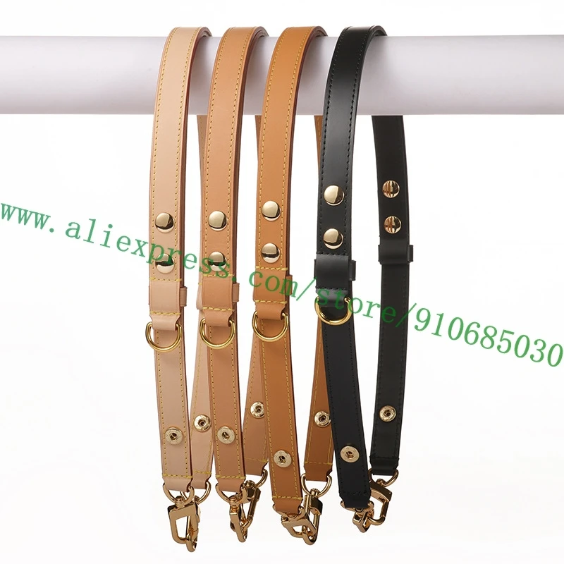 Vegetable Tanned Calf Leather Shoulder Strap For Designer Women Handbag Lady Brand Shoulder Bag Parts Replacement Adjustable