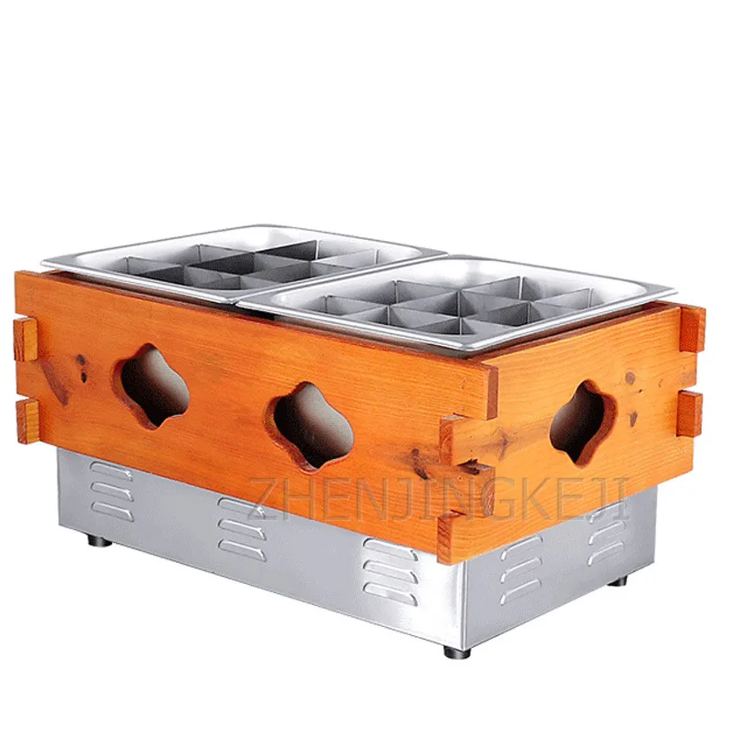 Electro-thermal 18 cells Double Cylinder Oden Cooking Machine Commercial Snack Hot Pot Equipment Bunch Of Incense Noodle Cooker 4