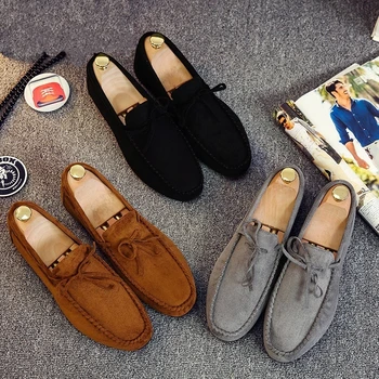 

Spring Men's Shoes New Product Korean Version Sanded Breathable Soft Sole Casual Shoes Comfortable Flat Shoes