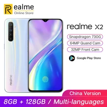 Realme X2 X 2 8GB 128GB Смартфон Snapdragon 730G Восьмиядерный 64MP Quad Cams 6,4 ''телефон nfc 4000mAh 30W VOOC быстрое зарядное устройство