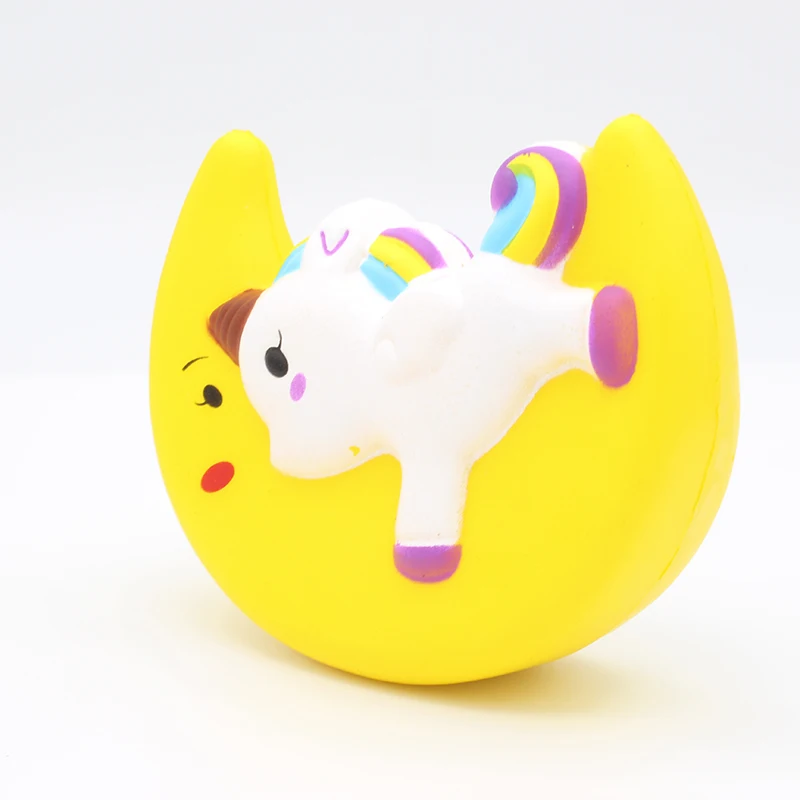 New Squishy Toy Simulation Moon Unicorn Shape Slow Rebound PU Decompression Toy Squishy Slow Rising Anti Stress Reliever Toy