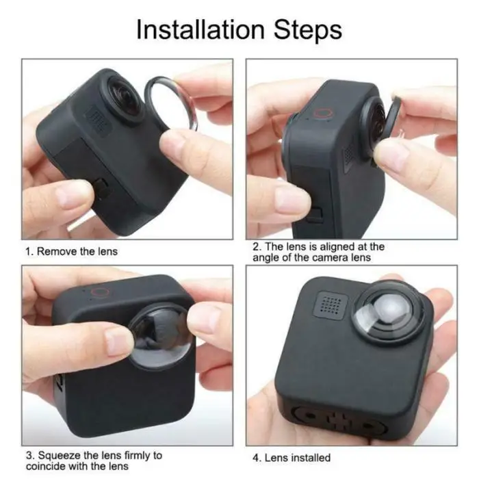 2 шт акриловая крышка объектива камеры Защитная крышка для GoPro Max спортивная камера SD998