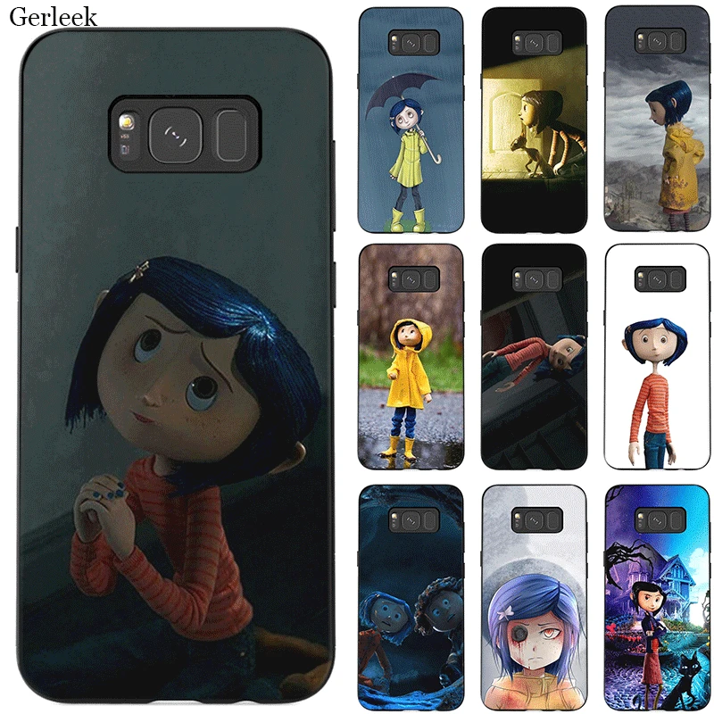 

Silicone Mobile Phone Case For Samsung A70 A60 A50 A40 A20 A30 A10 A9 A8 A7 A6 A5 Plus Cover Coraline