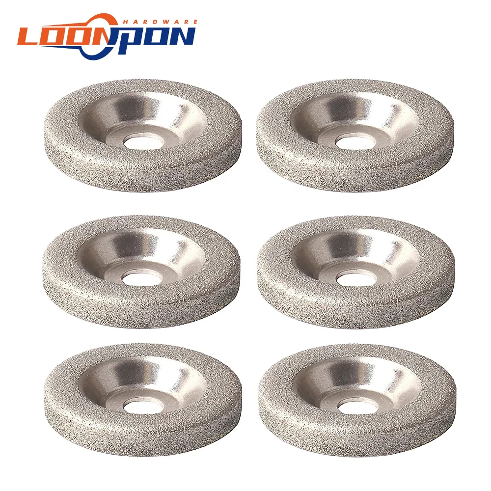 50mm Diamond Grinding Wheel Electroplated Circle Disc Grinder Stone Cutting Rotary Tool for quick removal trimming hand planer quick edge trimming woodworking chamfering planer trimming bevel planer corner beveling manual planing trimming tool