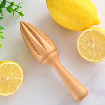 

Wooden Lemon Squeezer Hand Press Manual Juicer Fruit Orange Juice Extractor Reamers Ten-Corner Design High Quality Kitchen Tool
