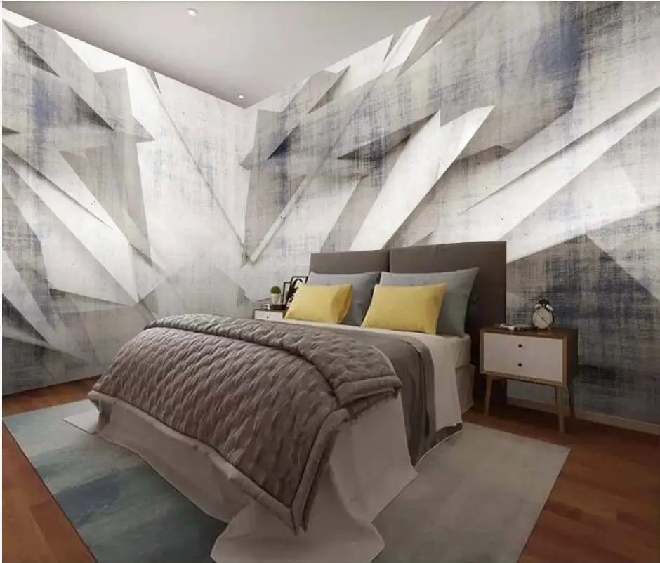 3d murals wallpaper Children's room three-dimensional abstract architectural color block whole house background wall | Обустройство
