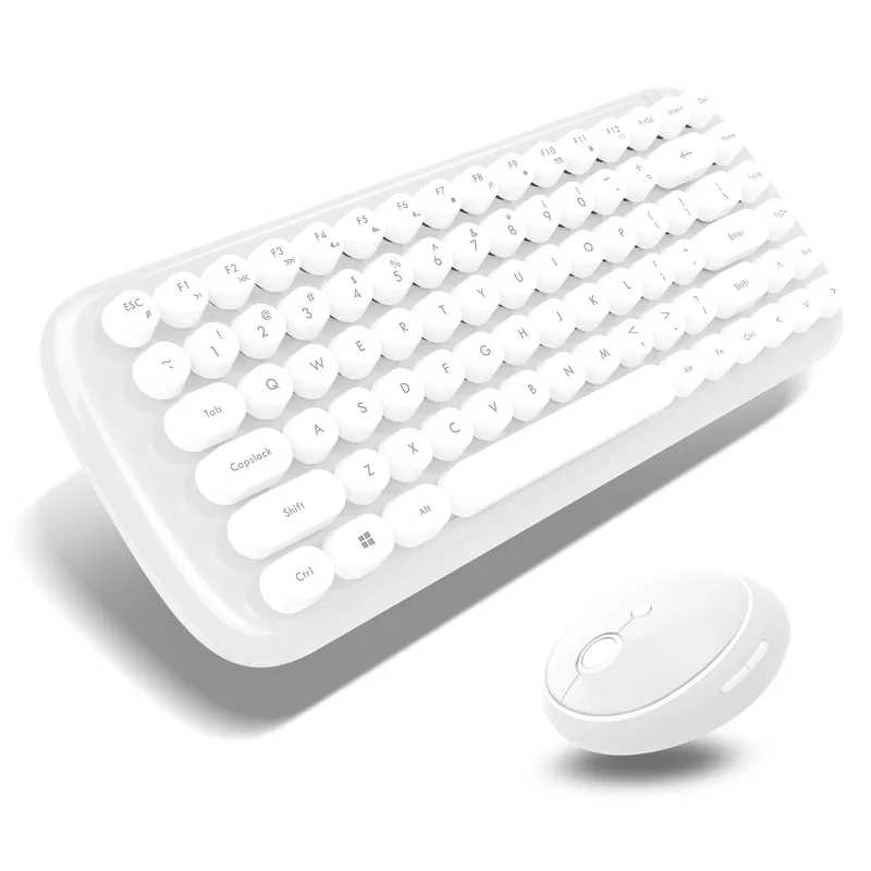 2,4G мини беспроводная Bluetooth клавиатура мышь набор панк шоколадный ключ крышка беспроводная клавиатура в стиле ретро компьютерная клавиатура для ноутбука