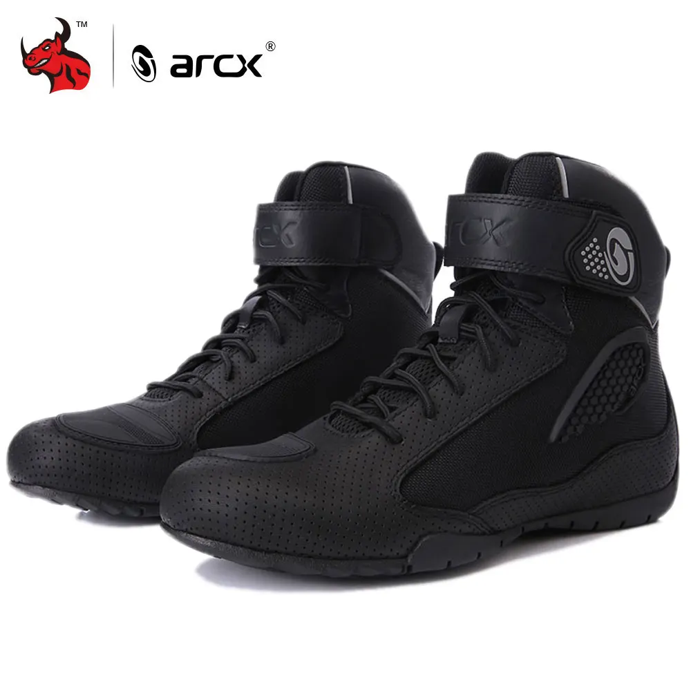 Arcx Motorcycle Boots Men Motorcycle Shoes Breathable Moto Riding Boots  Motorbike Biker Chopper Cruiser Touring Ankle Shoes - Boots - AliExpress