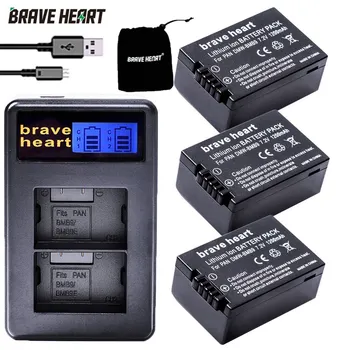 

3pcs DMW-BMB9 DMW-BMB9E DMW BMB9 Battery + LCD Dual USB Charger for Panasonic Lumix DMC FZ40K FZ45K FZ47K FZ48K FZ60 FZ70 FZ100