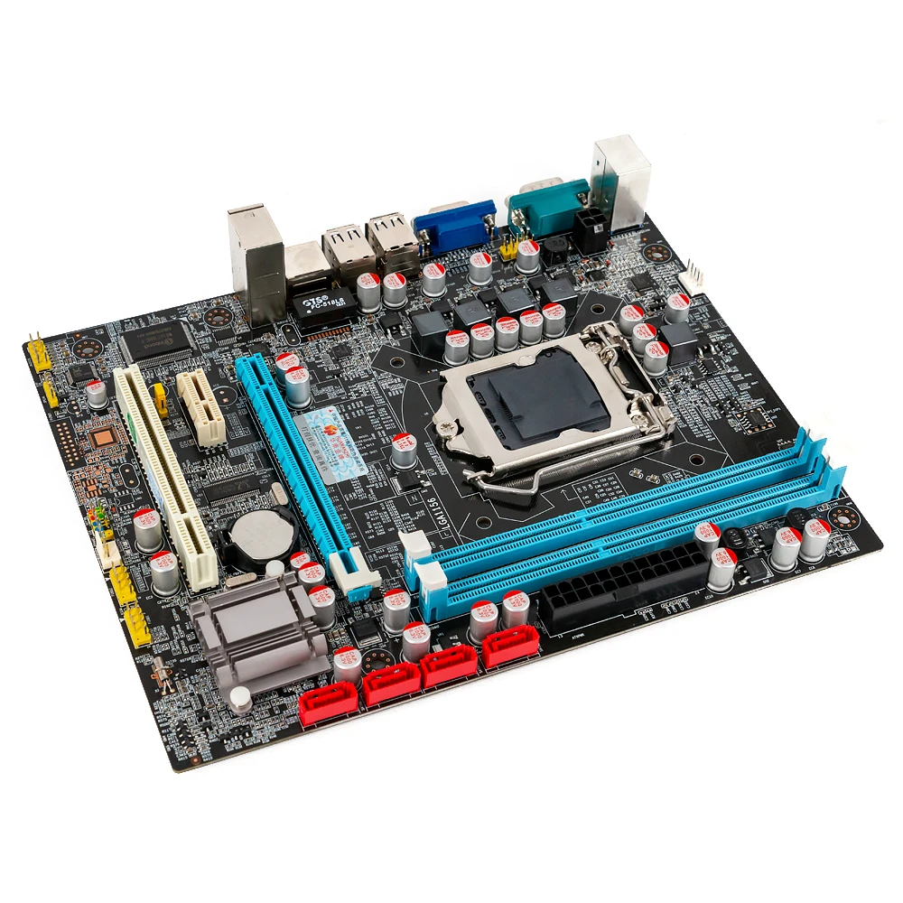 Huanan Zhi H55 M-ATX материнская плата для Intel LGA 1156 i3 i5 i7 DDR3 16 Гб SATA2.0 PCI-E VGA 9-контактный COM Порты и разъёмы